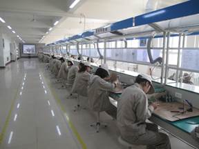 说明: 校内生产性实训工厂